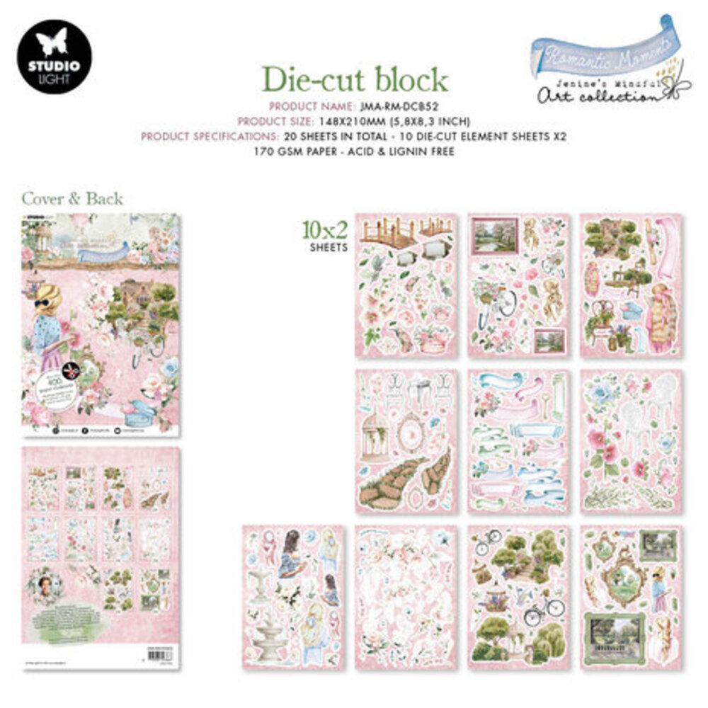 Studio Light Romantic Moments Paper Elements Die-Cut Block (JMA-RM-DCB52) Studio Light Romantic Moments Paper Elements Die-Cut Block (JMA-RM-DCB52)