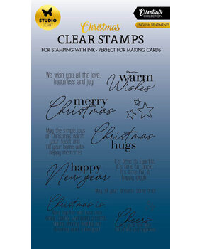 Studio Light Christmas Essentials Clear Stamp English Sentiments (SL-ES-STAMP476)