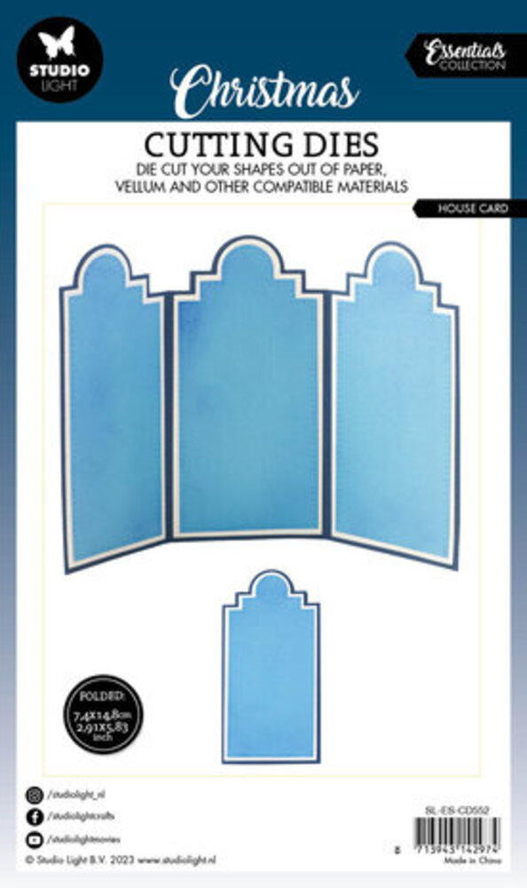 Studio Light Christmas Essentials Snijmal House Card (SL-ES-CD552)