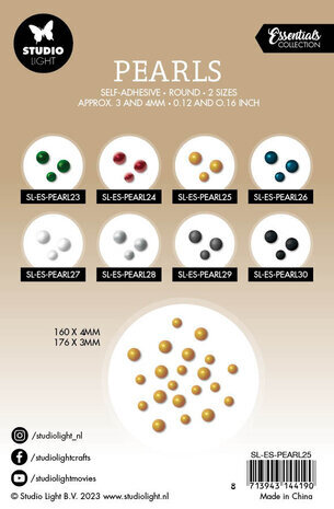 Studio Light Essentials Self-Adhesive Pearls Gold (SL-ES-PEARL25)