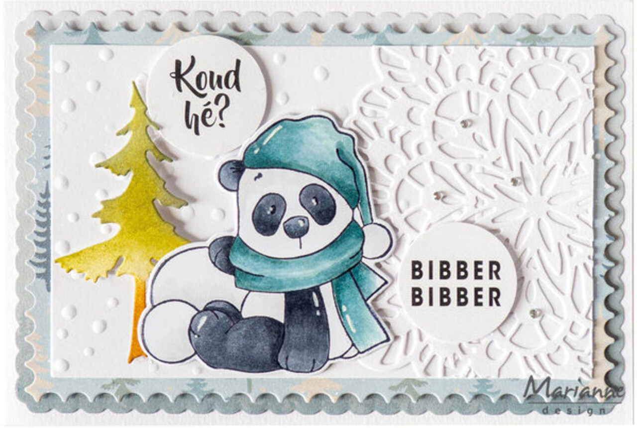Marianne Design Stick & Wolke Stamp & Die Snow Panda (CS1140) Marianne Design Stick & Wolke Stamp & Die Snow Panda (CS1140)