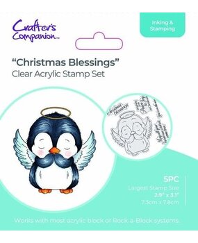 Crafter's Companion Cute Penguin Clear Stamps Christmas Blessings (CC-ST-CA-CBLE) Crafter's Companion Cute Penguin Clear Stamps Christmas Blessings (CC-ST-CA-CBLE)