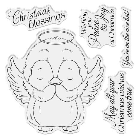 Crafter's Companion Cute Penguin Clear Stamps Christmas Blessings (CC-ST-CA-CBLE)
