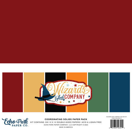 Echo Park Wizards And Company 12x12 Inch Coordinating Solids Paper Pack (WAC322015) Echo Park Wizards And Company 12x12 Inch Coordinating Solids Paper Pack (WAC322015)