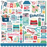 Carta Bella Happy Crafting 12x12 Inch Element Sticker (CBHCR157014)