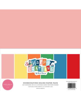 Carta Bella Happy Crafting 12x12 Inch Coordinating Solids Paper Pack (CBHCR157015) Carta Bella Happy Crafting 12x12 Inch Coordinating Solids Paper Pack (CBHCR157015)