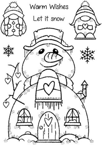 Woodware Snow Gnomes Clear Stamps (FRS1006)