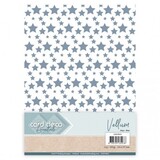 Card Deco Vellum Paper A4 Blue Stars (CDEVE003)