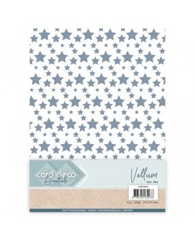 Card Deco Vellum Paper A4 Blue Stars (CDEVE003) Card Deco Vellum Paper A4 Blue Stars (CDEVE003)