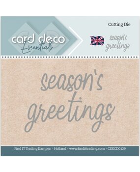 Card Deco Snijmal Season's Greetings (CDECD0129)* Card Deco Snijmal Season's Greetings (CDECD0129)*
