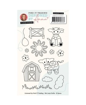 Designed by Anna Mix and Match Clear Stamps Charlie Cow (DBACS10002)