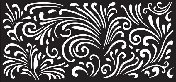 Creative Expressions Swirly Wallpaper 4x8 Inch Stencil (CEST118) Creative Expressions Swirly Wallpaper 4x8 Inch Stencil (CEST118)