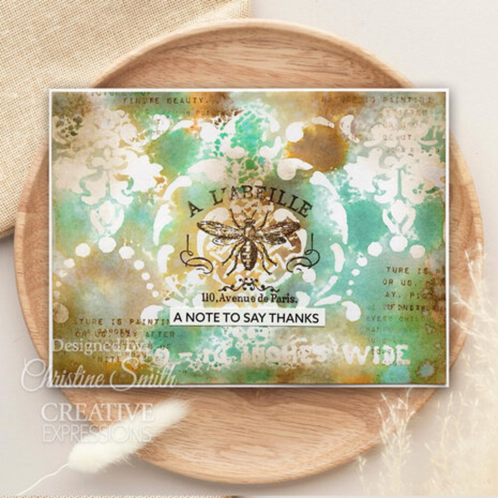 Creative Expressions Distressed Wallpaper 4x8 Inch Stencil (CEST119) Creative Expressions Distressed Wallpaper 4x8 Inch Stencil (CEST119)