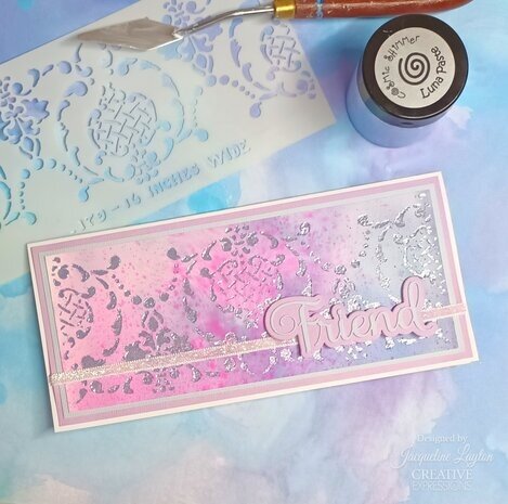 Creative Expressions Distressed Wallpaper 4x8 Inch Stencil (CEST119) Creative Expressions Distressed Wallpaper 4x8 Inch Stencil (CEST119)