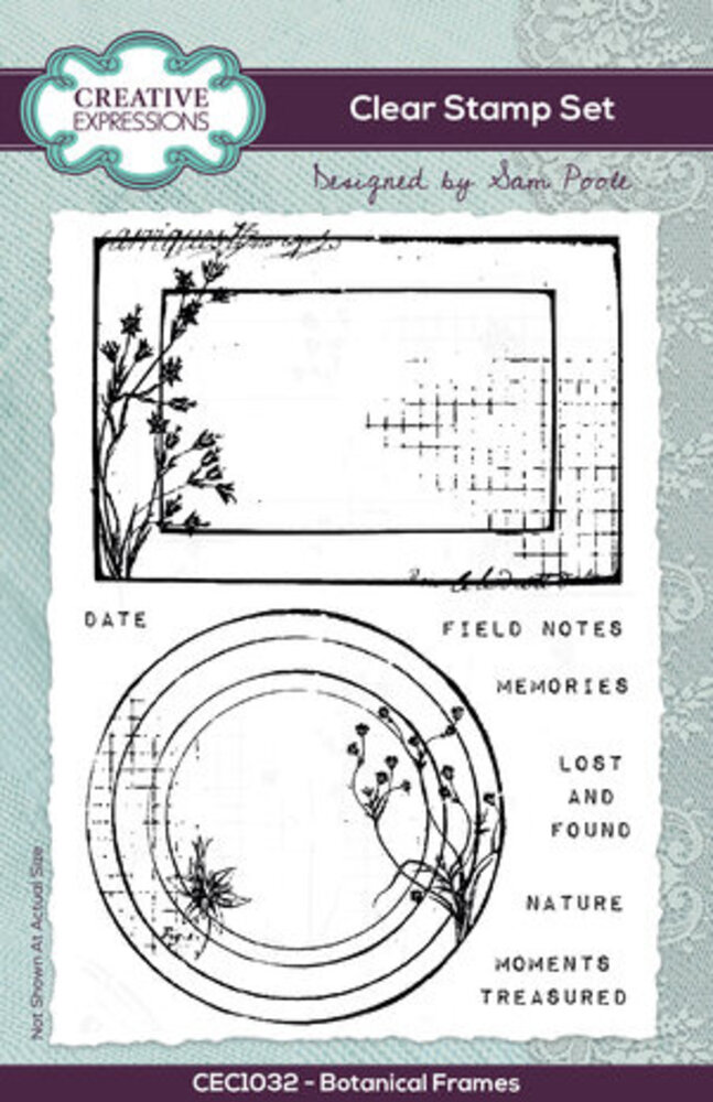 Creative Expressions Sam Poole Clear Stamp A6 Botanical Frames (CEC1032)
