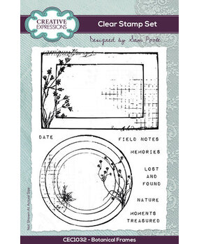 Creative Expressions Sam Poole Clear Stamp A6 Botanical Frames (CEC1032) Creative Expressions Sam Poole Clear Stamp A6 Botanical Frames (CEC1032)