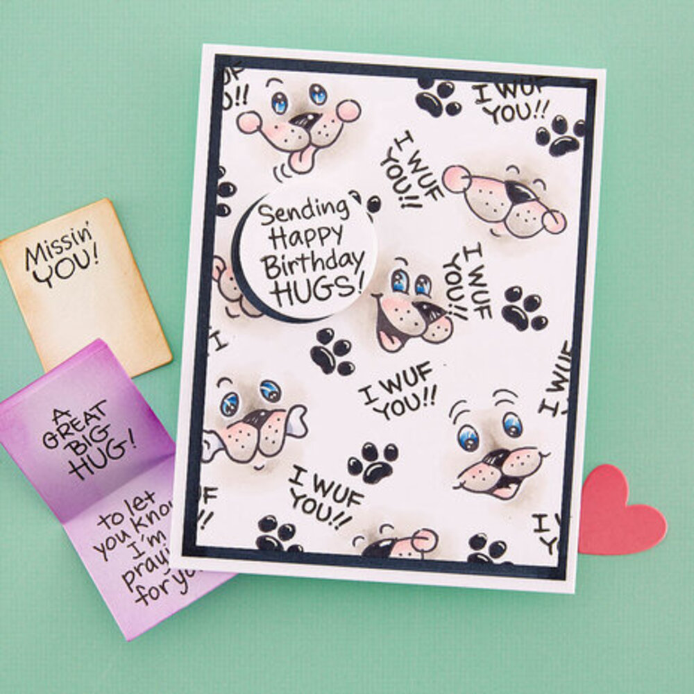 Stampendous! Puppy Hugs Faces and Sentiments Clear Stamps (STP-202) Stampendous! Puppy Hugs Faces and Sentiments Clear Stamps (STP-202)