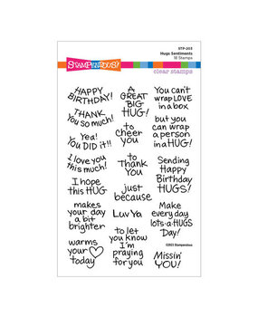 Stampendous! Hugs Sentiments Clear Stamps (STP-203)