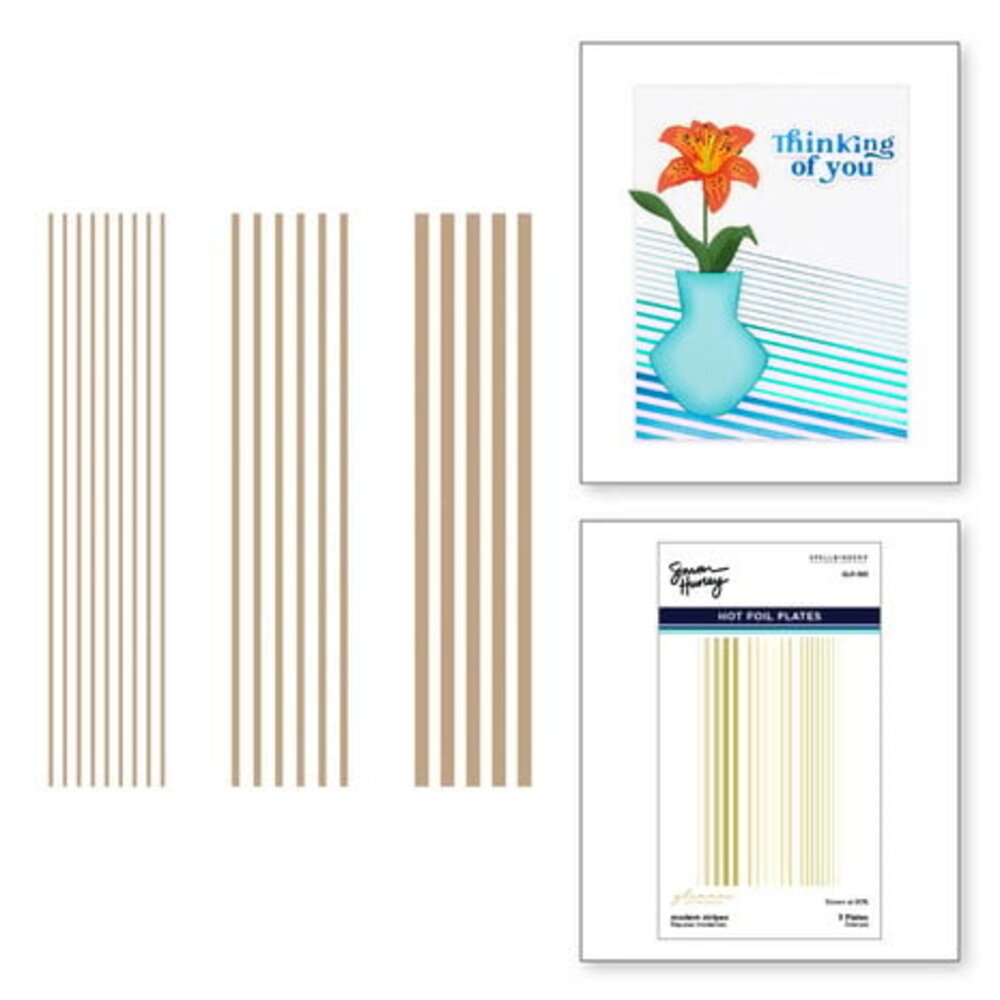 Spellbinders Photosyntesis Modern Stripes Glimmer Hot Foil Plate (GLP-383) Spellbinders Photosyntesis Modern Stripes Glimmer Hot Foil Plate (GLP-383)