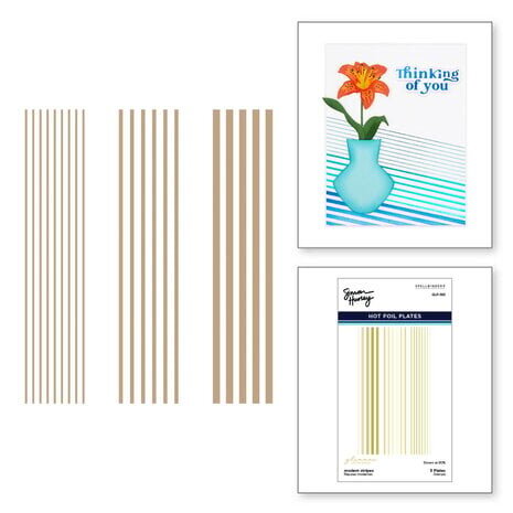 Spellbinders Photosyntesis Modern Stripes Glimmer Hot Foil Plate (GLP-383) Spellbinders Photosyntesis Modern Stripes Glimmer Hot Foil Plate (GLP-383)