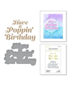 Spellbinders Glimmering Poppin' Birthday Hot Foil Plate & Die Set (GLP-384) Spellbinders Glimmering Poppin' Birthday Hot Foil Plate & Die Set (GLP-384)