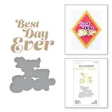 Spellbinders Glimmering Best Day Hot Foil Plate & Die Set (GLP-385)