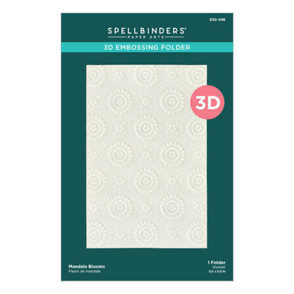 Spellbinders Sealed for Summer Mandala Blooms 3D Embossing Folder (E3D-056)