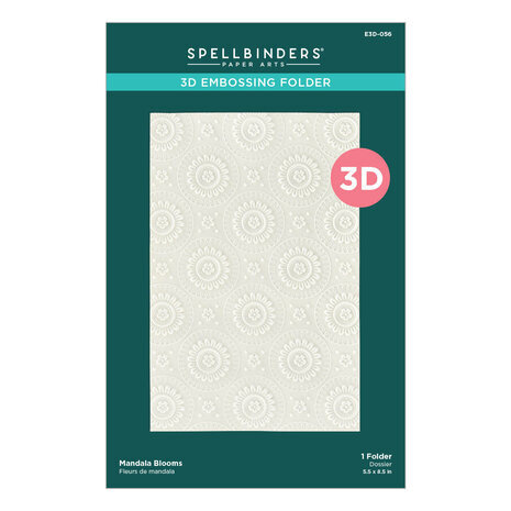 Spellbinders Sealed for Summer Mandala Blooms 3D Embossing Folder (E3D-056)