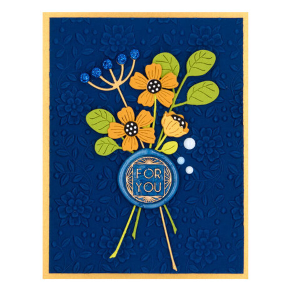 Spellbinders Sealed for Summer Floral & Vine 3D Embossing Folder (E3D-058) Spellbinders Sealed for Summer Floral & Vine 3D Embossing Folder (E3D-058)