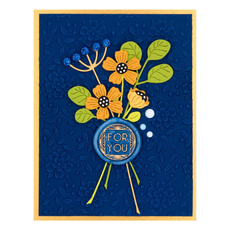 Spellbinders Sealed for Summer Floral & Vine 3D Embossing Folder (E3D-058) Spellbinders Sealed for Summer Floral & Vine 3D Embossing Folder (E3D-058)