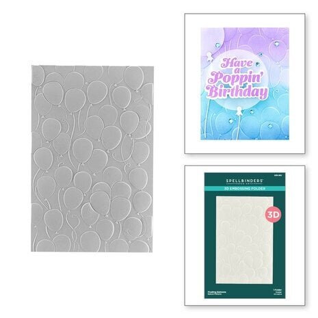 Spellbinders It's My Party Floating Balloons 3D Embossing Folder (E3D-062) Spellbinders It's My Party Floating Balloons 3D Embossing Folder (E3D-062)
