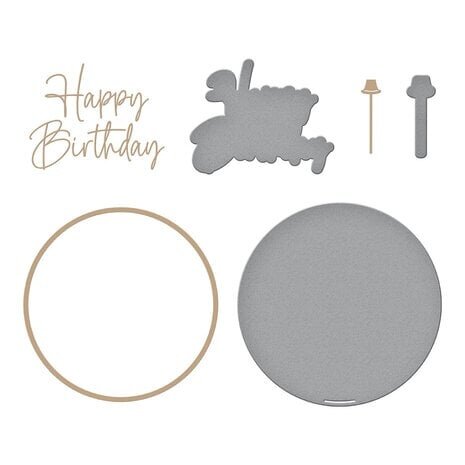 Spellbinders It's My Party Giant Party Balloon Glimmer Hot Foil Plate & Die Set (GLP-396)