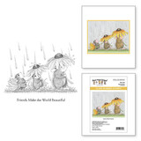 Spellbinders House-Mouse Designs Spring Rain Cling Rubber Stamp (RSC-003)