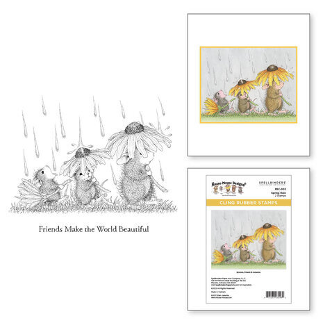 Spellbinders House-Mouse Designs Spring Rain Cling Rubber Stamp (RSC-003) Spellbinders House-Mouse Designs Spring Rain Cling Rubber Stamp (RSC-003)