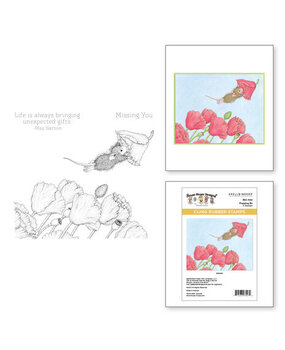 Spellbinders House-Mouse Designs Popping By Cling Rubber Stamp (RSC-004) Spellbinders House-Mouse Designs Popping By Cling Rubber Stamp (RSC-004)