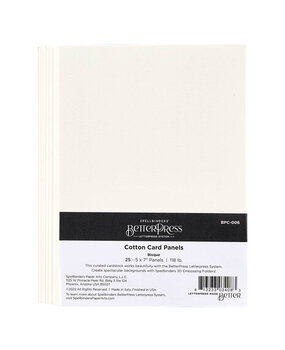 Spellbinders BetterPress Cotton Card Panels 5x7 Inch Bisque (BPC-006) Spellbinders BetterPress Cotton Card Panels 5x7 Inch Bisque (BPC-006)