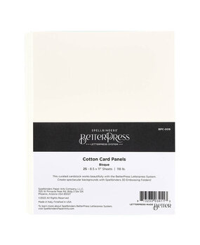 Spellbinders BetterPress Cotton Card Panels 8.5 x 11 Inch Bisque (BPC-009) Spellbinders BetterPress Cotton Card Panels 8.5 x 11 Inch Bisque (BPC-009)