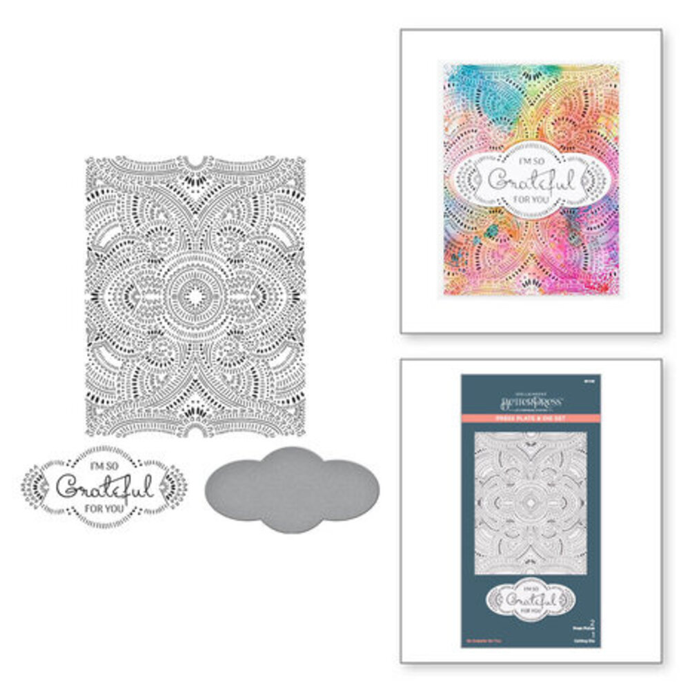 Spellbinders So Grateful for You Press Plate & Die Set (BP-018)
