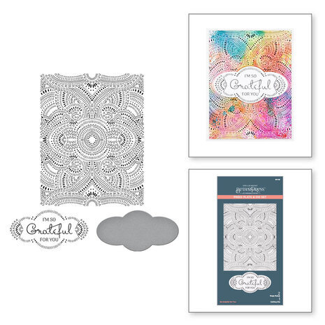 Spellbinders So Grateful for You Press Plate & Die Set (BP-018)