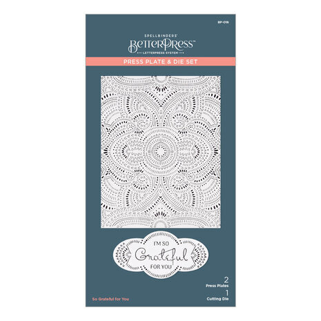 Spellbinders So Grateful for You Press Plate & Die Set (BP-018)