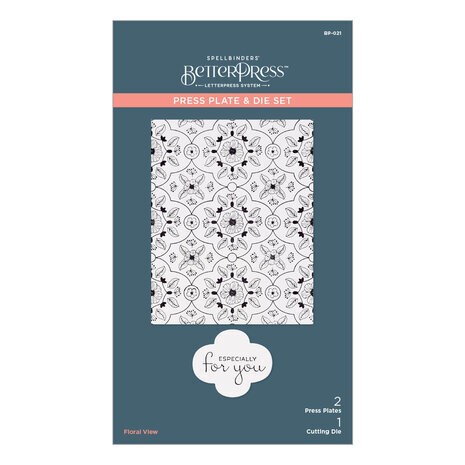 Spellbinders Floral View Press Plate & Die Set (BP-021) Spellbinders Floral View Press Plate & Die Set (BP-021)