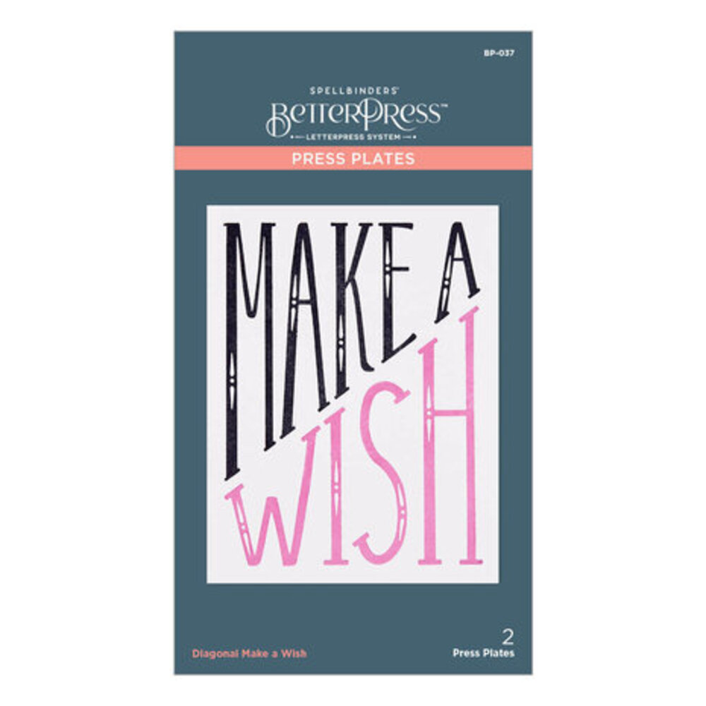 Spellbinders Diagonal Make a Wish Press Plate (BP-037) Spellbinders Diagonal Make a Wish Press Plate (BP-037)