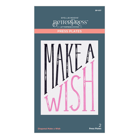 Spellbinders Diagonal Make a Wish Press Plate (BP-037) Spellbinders Diagonal Make a Wish Press Plate (BP-037)