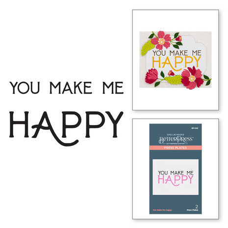 Spellbinders You Make Me Happy Press Plate (BP-042) Spellbinders You Make Me Happy Press Plate (BP-042)