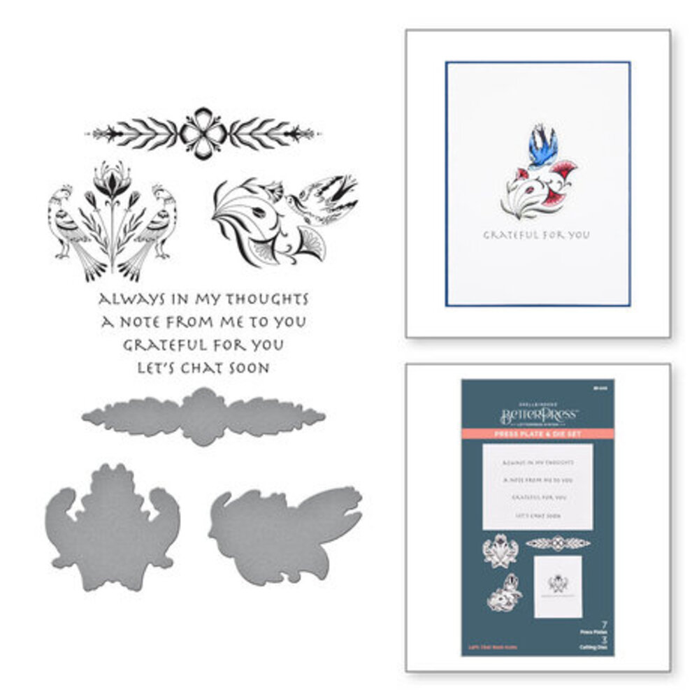 Spellbinders Let's Chat Soon Icons Press Plate & Die Set (BP-043)