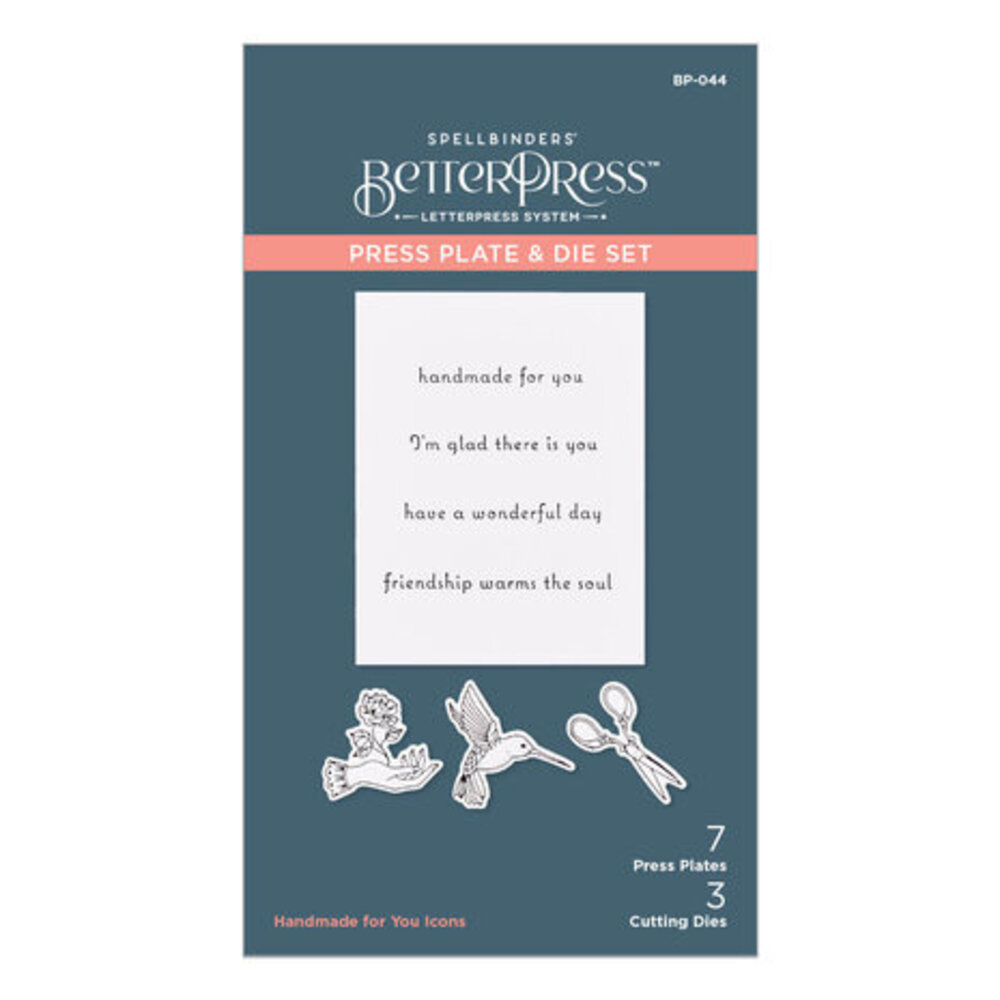 Spellbinders Handmade for You Icons Press Plate & Die Set (BP-044) Spellbinders Handmade for You Icons Press Plate & Die Set (BP-044)