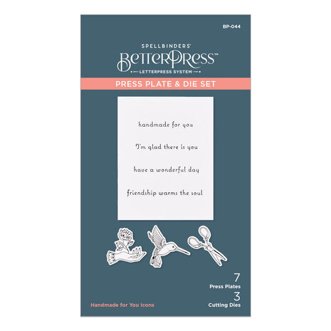 Spellbinders Handmade for You Icons Press Plate & Die Set (BP-044) Spellbinders Handmade for You Icons Press Plate & Die Set (BP-044)