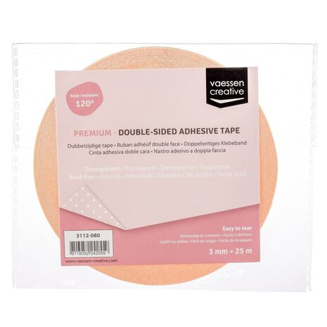 Vaessen Creative Premium Double Sided Adhesive Tape 3mm (3112-080) Vaessen Creative Premium Double Sided Adhesive Tape 3mm (3112-080)
