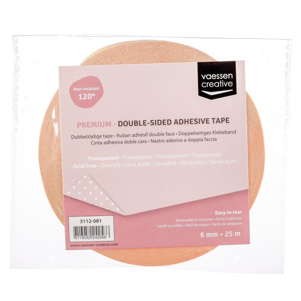 Vaessen Creative Premium Double Sided Adhesive Tape 6mm (3112-081) Vaessen Creative Premium Double Sided Adhesive Tape 6mm (3112-081)