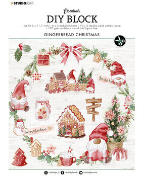 Studio Light Gingerbread Christmas A4 DIY Block (SL-ES-DCB49) Studio Light Gingerbread Christmas A4 DIY Block (SL-ES-DCB49)